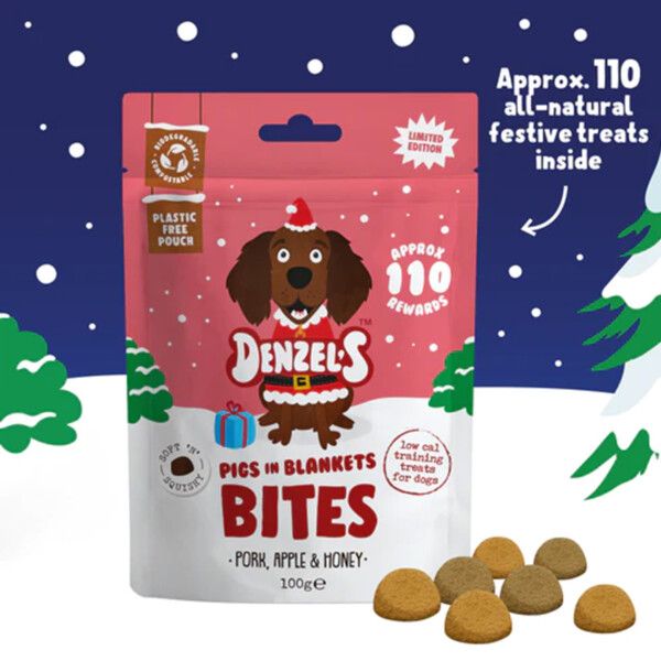 Pigs In Blankets Dog Bites - Pork, Apple & Honey 100g - Image 2