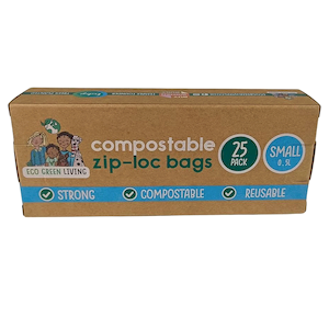 25 Compostable Resealable Bags - 0.5 Litre