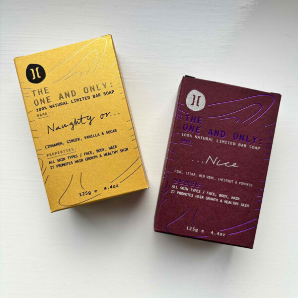 ‘The One And Only’ Olive Oil Soap Two Pack - Naughty Or Nice - Image 2