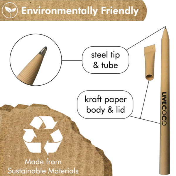 Paper Ballpoint Pens - 24 Pack - Image 4