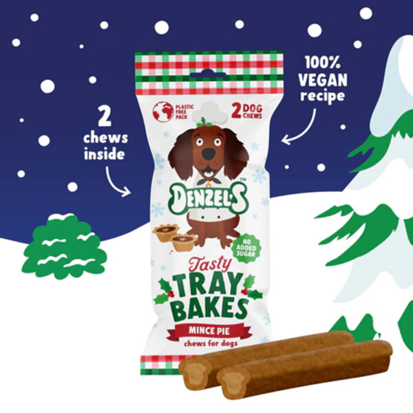 Mince Pie Tray Bake Dog Chews - 50g - Image 2