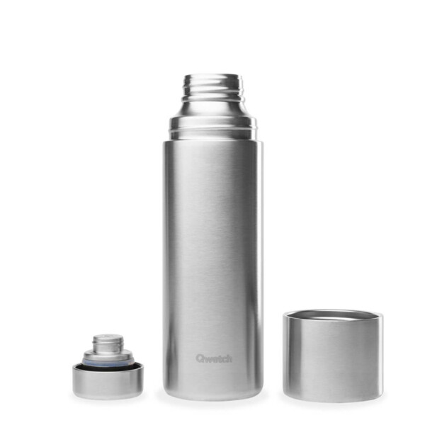 Insulated Stainless Steel Flask – Brushed Steel – 750ml - Image 2