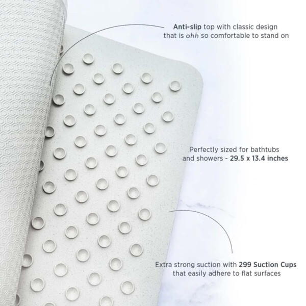 Upcycled Large Bath Mat - Tuscany Rose Quartz - Image 3