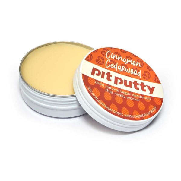 Pit Putty Natural Deodorant Tin - Cinnamon & Cedarwood 65g - Image 2