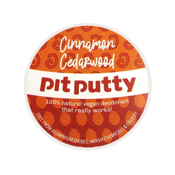 Pit Putty Natural Deodorant Tin - Cinnamon & Cedarwood 65g