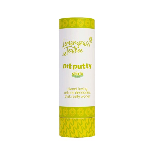 Pit Putty Natural Deodorant Stick - Lemongrass & Tea Tree 80g