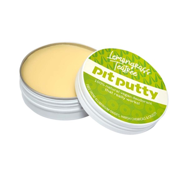 Pit Putty Natural Deodorant Tin - Lemongrass & Tea Tree 65g - Image 2