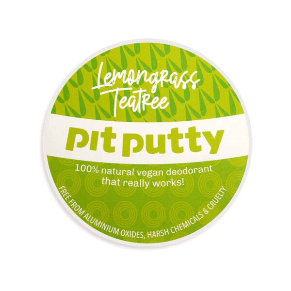 Pit Putty Natural Deodorant Tin - Lemongrass & Tea Tree 65g