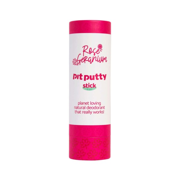 Pit Putty Natural Deodorant Stick - Rose Geranium 80g