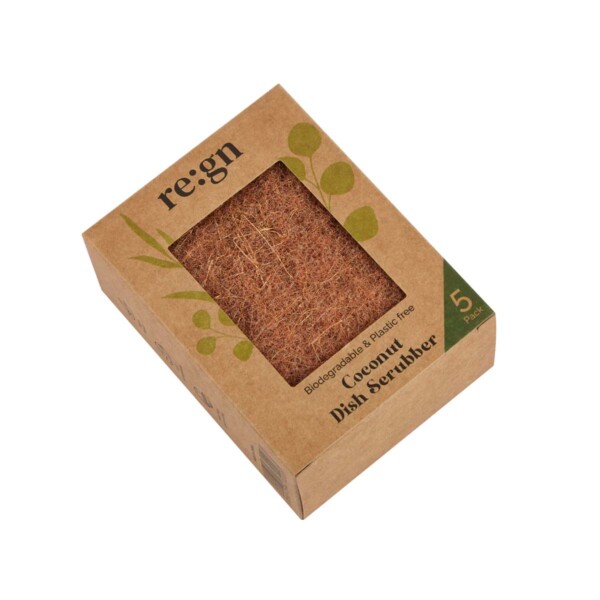 Re:gn Biodegradable Coconut Kitchen Scourers - Pack of 5 - Image 2