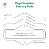 Reusable Sanitary Pads 6 Pack - Light Flow - Image 3