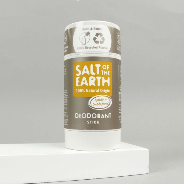 Refillable Amber & Sandalwood Natural Deodorant Stick - 84g - Image 3