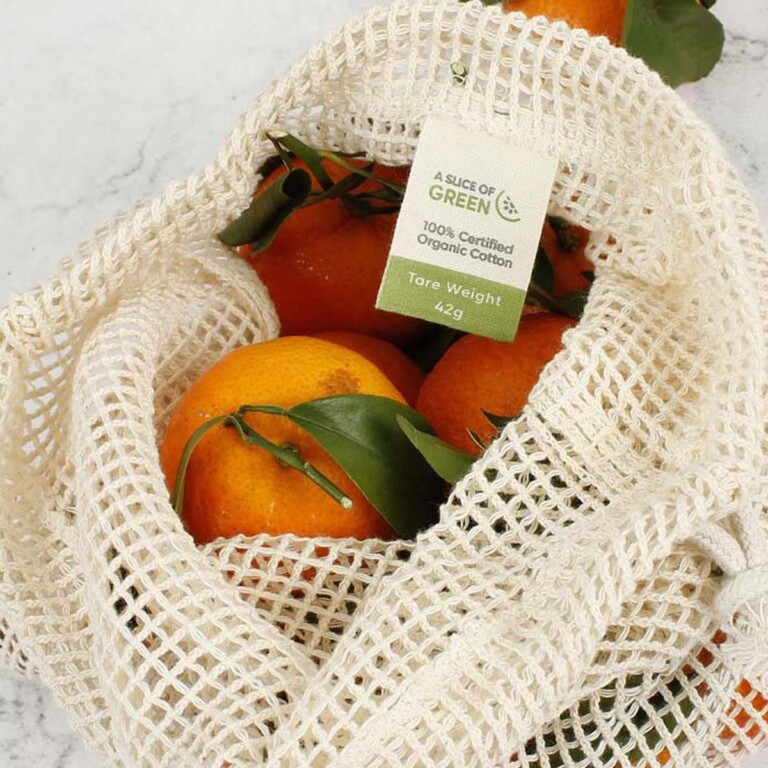 Organic Cotton Net Produce Bag - Medium