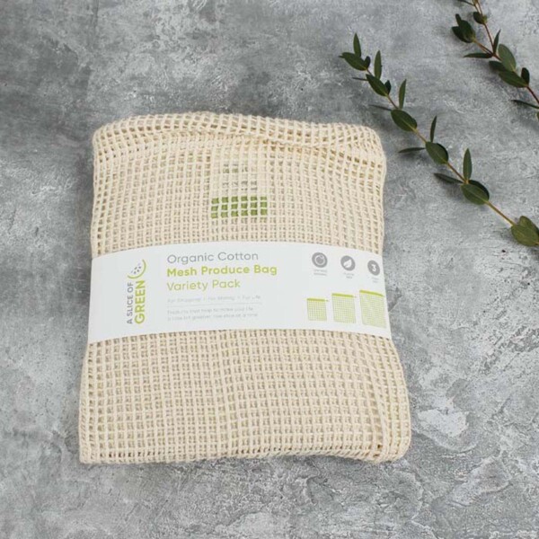 Organic Cotton Net Produce Bags - 3 Pack - Image 2