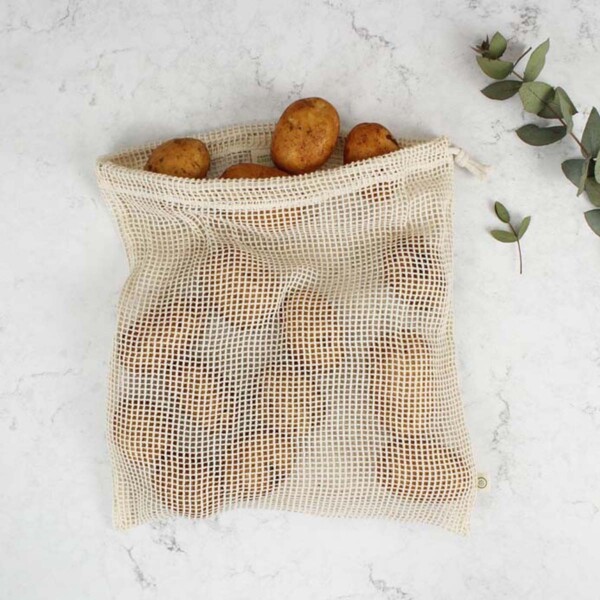 Organic Cotton Net Produce Bag - Large - Image 2