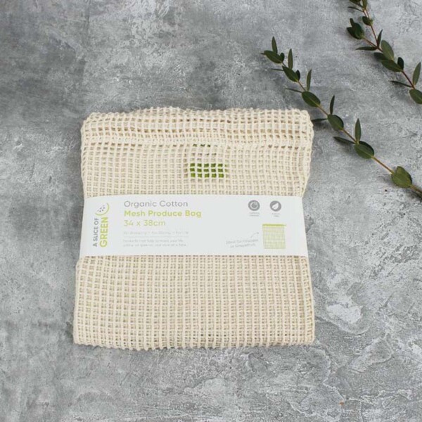 Organic Cotton Net Produce Bag - Large - Image 3