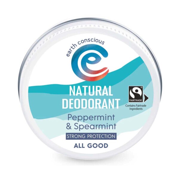 Natural Deodorant Tin - Peppermint & Spearmint (Strong Protection)