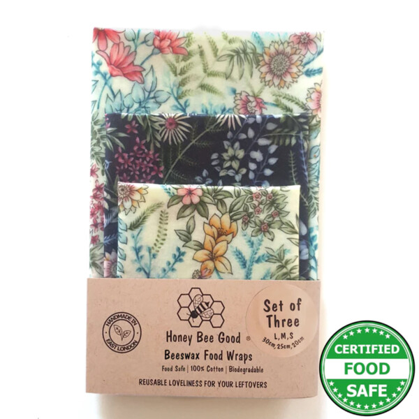 Beeswax Wraps - Botanical - Set Of 3
