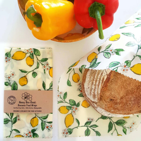 Beeswax Wrap - XXL Bread Wrap - Lemons