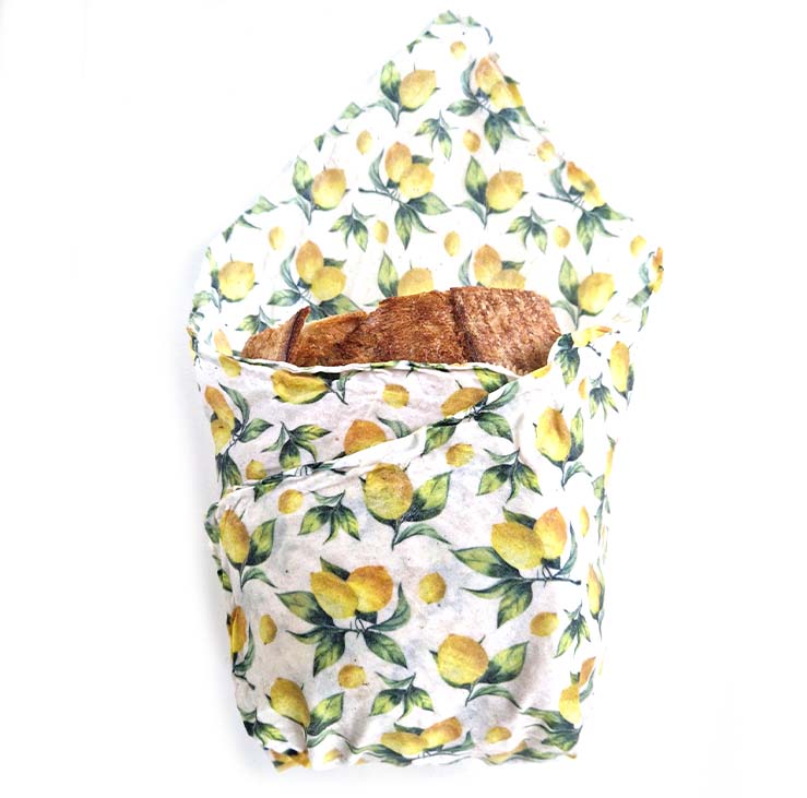 Beeswax Wrap - XXL Bread Wrap - Lemons