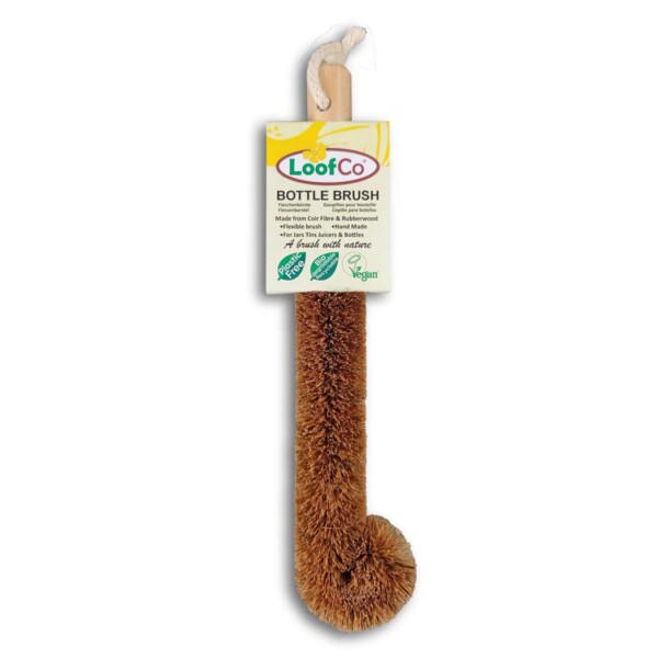Coconut Bottle Brush With Wooden Handle
