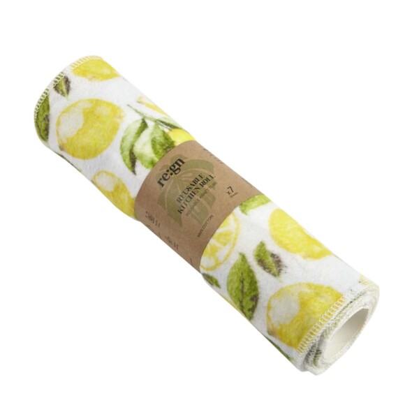Re:gn Reusable Kitchen Roll - Pack of 7 - Lemons