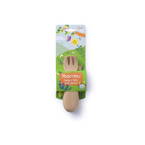 Bamboo Baby Fork & Spoon (12m+) - Image 2