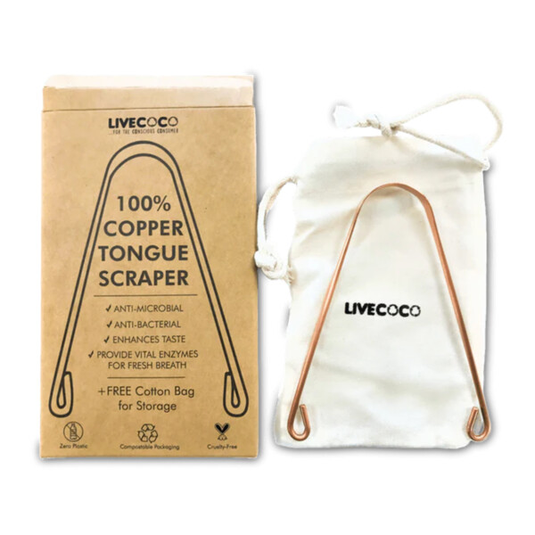 Livecoco Pure Copper Tongue Scraper