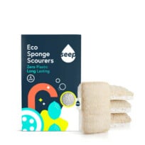 Compostable Sponge with Loofah Scourer - Pack of 4