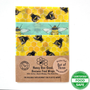 Beeswax Wraps - Bee Happy - Set Of 3
