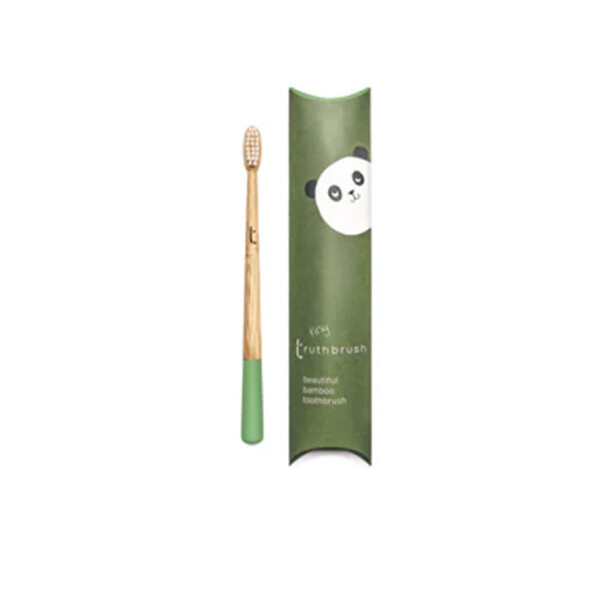 Children’s Bamboo Toothbrush Meadow Green – Soft Bristles - Image 2