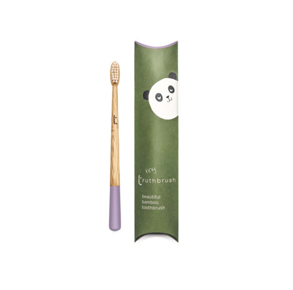 Children’s Bamboo Toothbrush Periwinkle Purple – Soft Bristles - Image 2