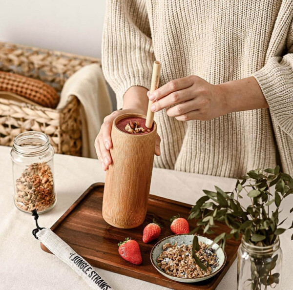Natural Bamboo Drinking Cup - 500ml - Image 2