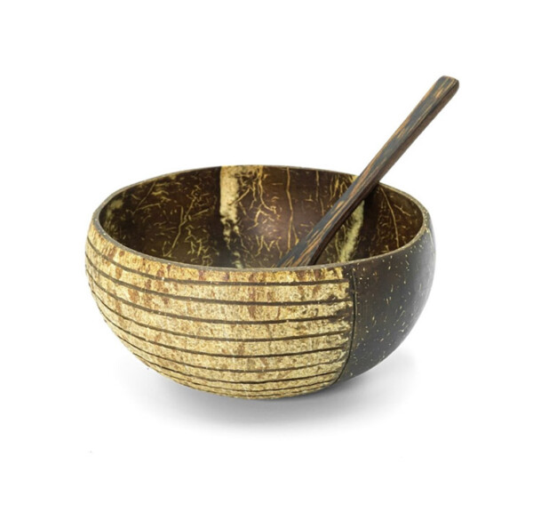 Coconut Bowl - Striped Pattern