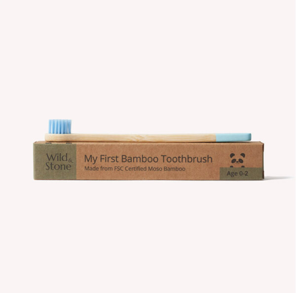 Baby Bamboo Toothbrush - Baby Blue - Image 2