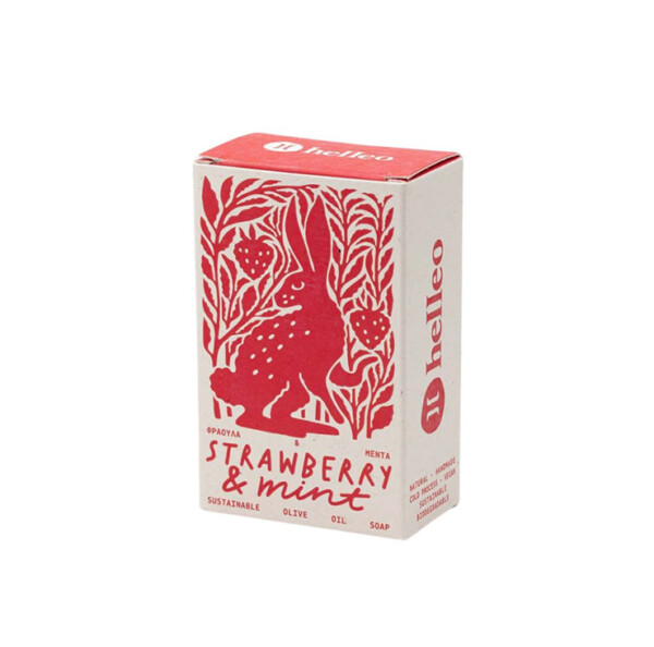 Olive Oil Soap - Strawberry and Mint - 125g