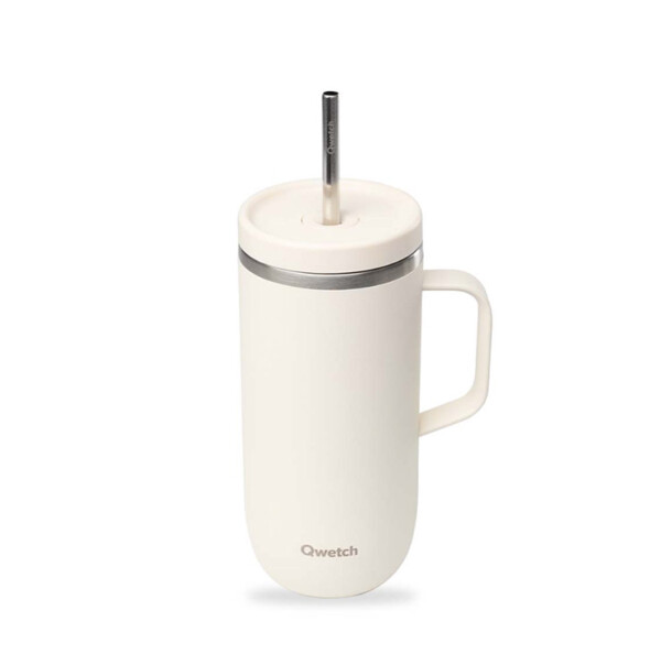 Stainless Steel Insulated Cold Cup With Handle – Matt Sand – 600ml