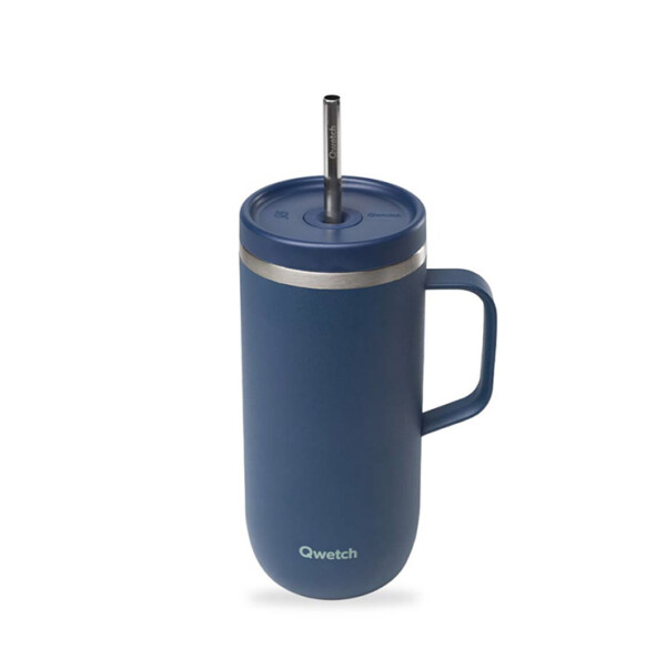 Stainless Steel Insulated Cold Cup With Handle – Granite Blue – 600ml