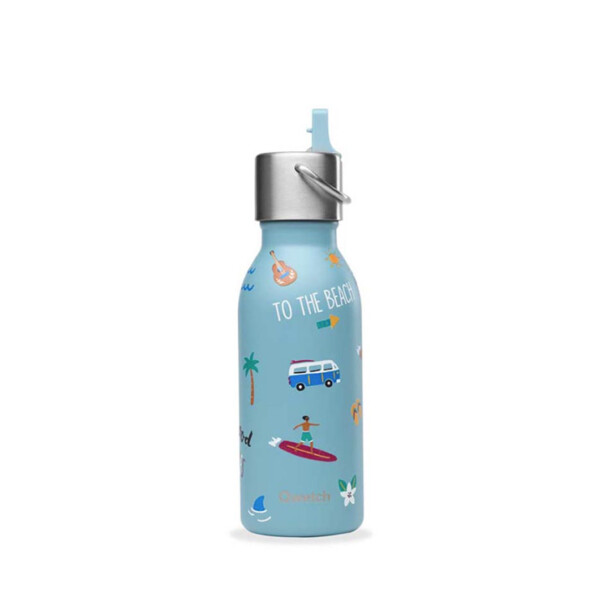Insulated Stainless Steel Kids Bottle with Sports Lid - Honolulu - Steel Blue - 350ml