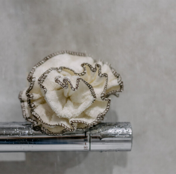 Bamboo Cotton Flower Shower Sponge - Image 2