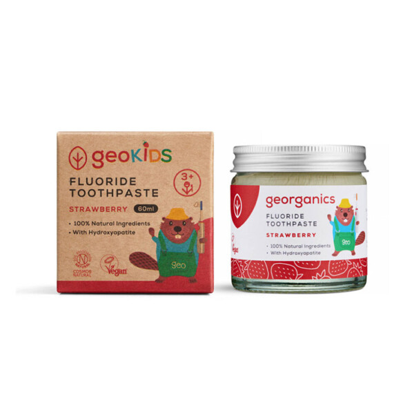GeoKids Fluoride Toothpaste - Strawberry - Image 2