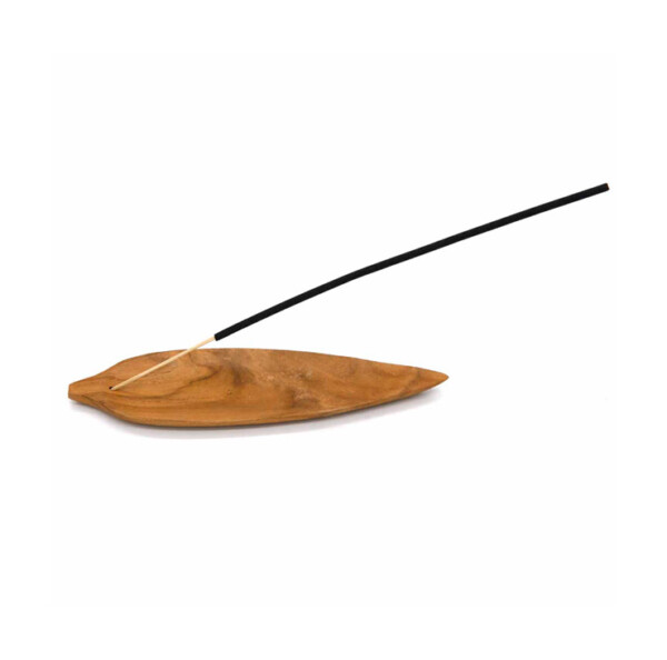 Small Wooden Leaf Incense Holder