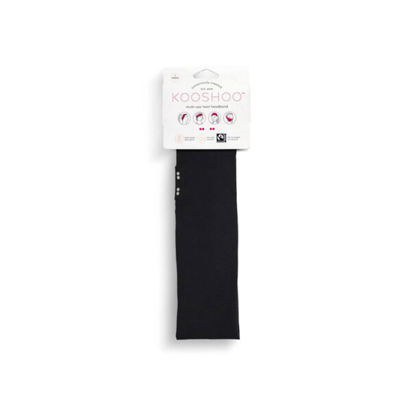 Organic Twist Headband - Jet Black - Image 2