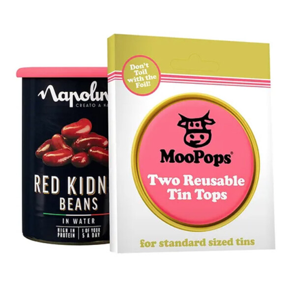 Reusable Tin Tops - Pack of 2 - Pink and Olive