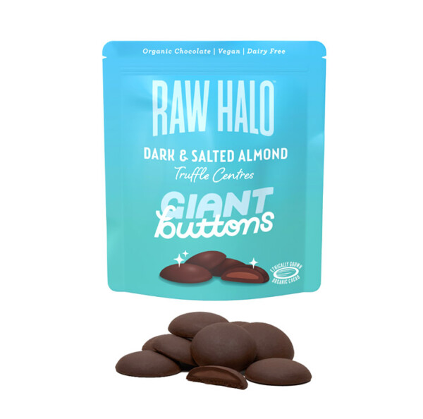 Dark and Salted Almond Giant Chocolate Buttons - 100g