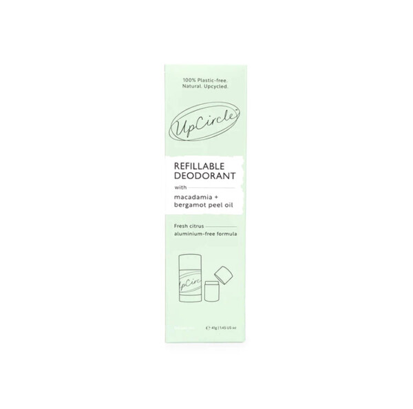 Plastic Free Refillable Deodorant with Macadamia + Bergamot - Starter Set - Image 2