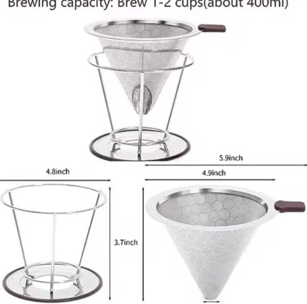 Reusable Coffee Filter - Stainless Steel Mesh - Image 2