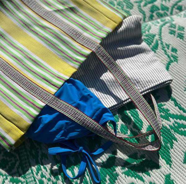Recycled Woven Tote Bag – Beach - Image 3