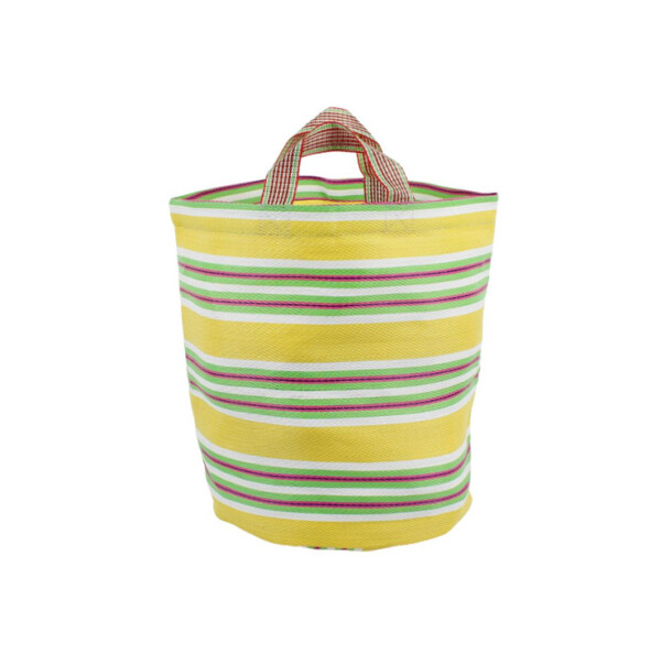 Recycled Woven Bucket Bag – Beach