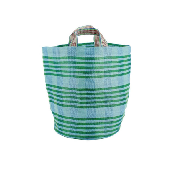 Recycled Woven Bucket Bag – Ocean